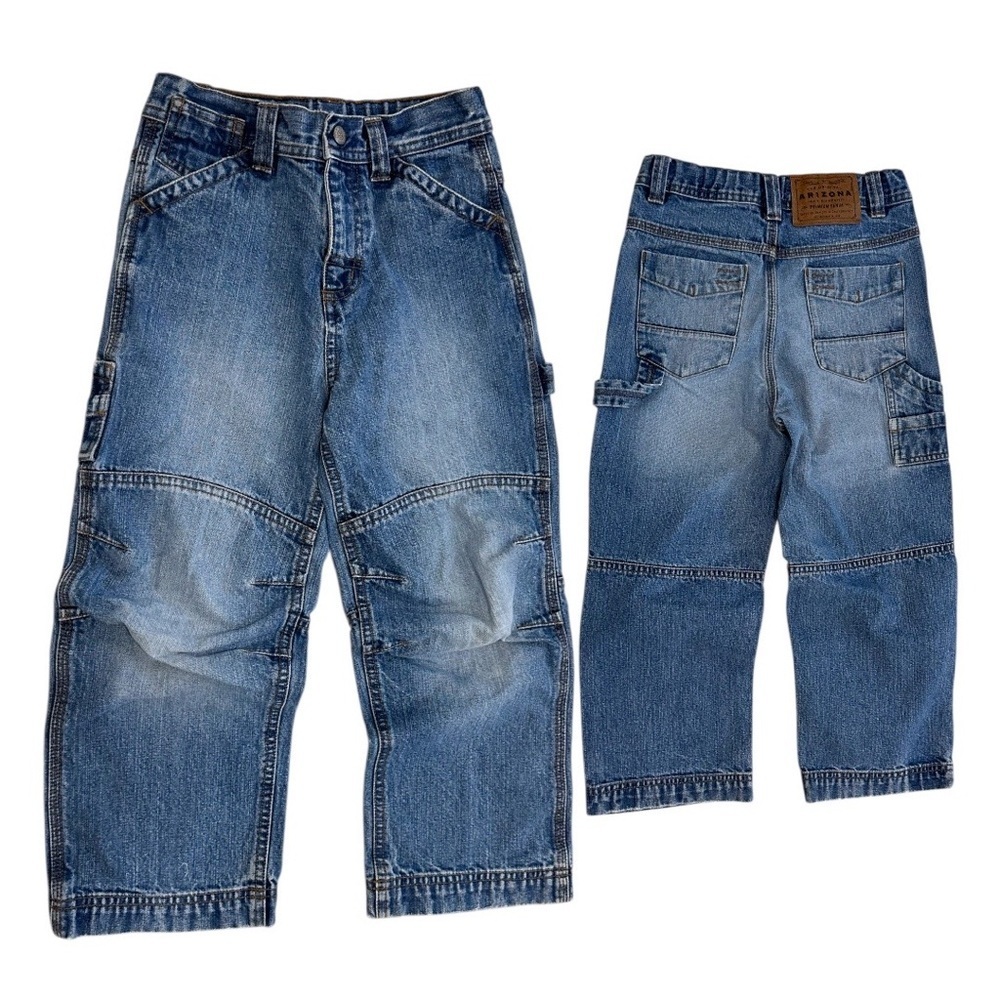 Vintage 90s Boys Carpenter Blue Jeans Arizona Jean Company Size 7